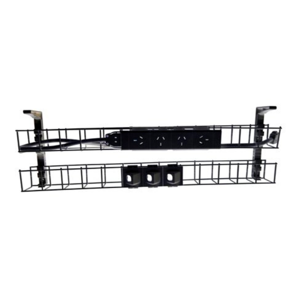 Dual Tier Cable Basket Kits - 4xGPO & 3xData Provisions