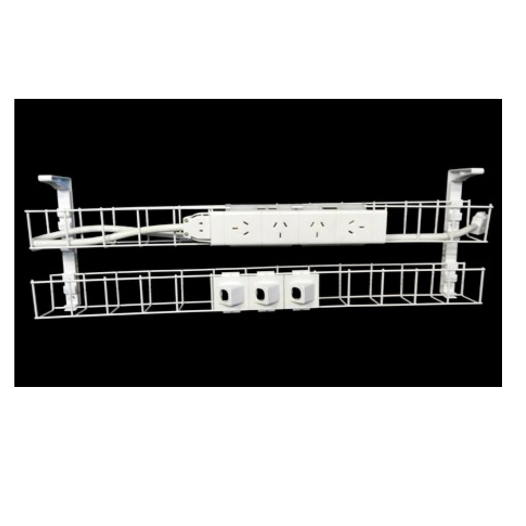 Dual Tier Cable Basket Kits - 4xGPO & 3xData Provisions