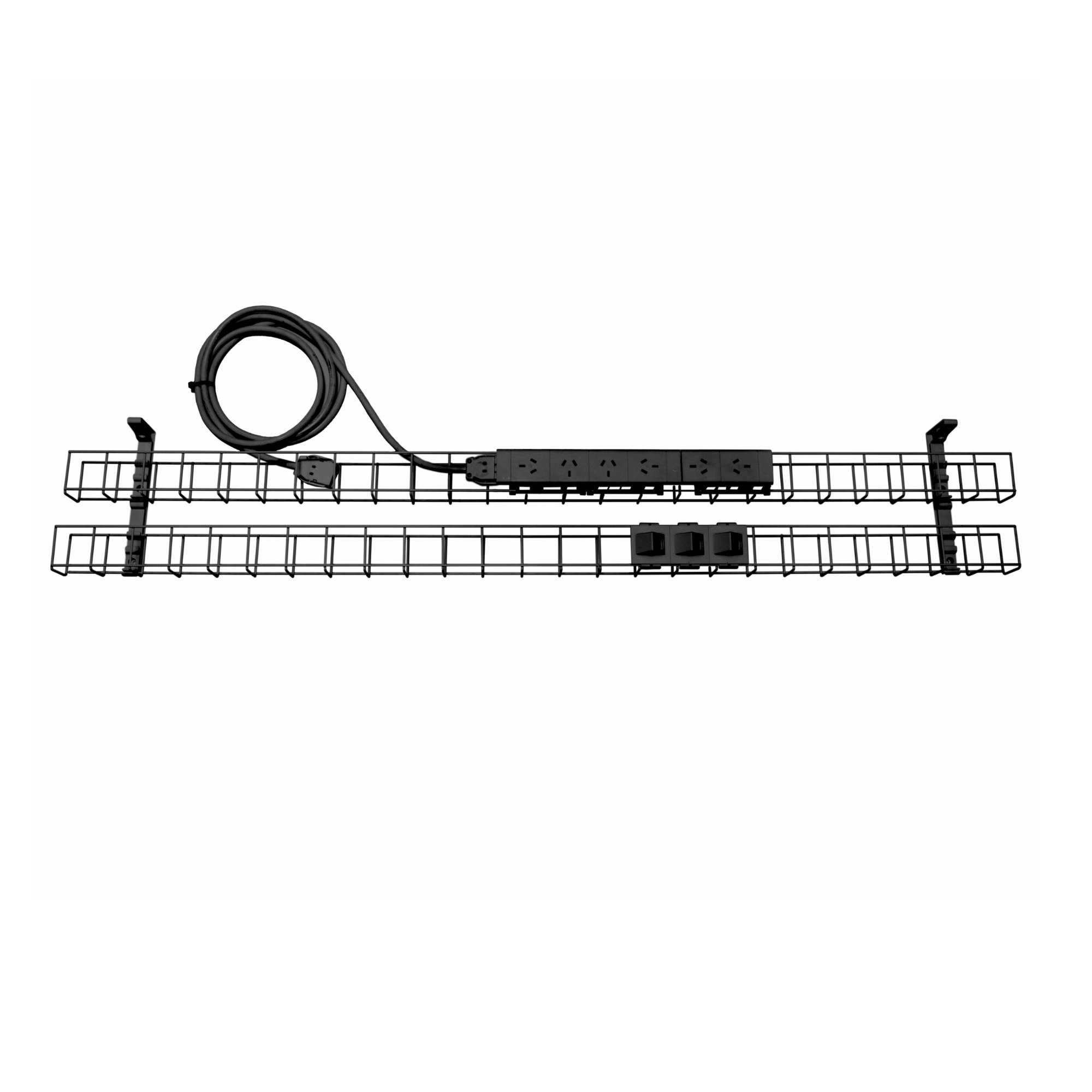Dual Tier Cable Basket Kits - 6xGPO & 3xData Provisions
