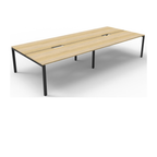 Deluxe Profile Leg 4 Person Back To Back Workstation