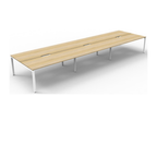 Deluxe Profile Leg 6 Person Back To Back Workstation