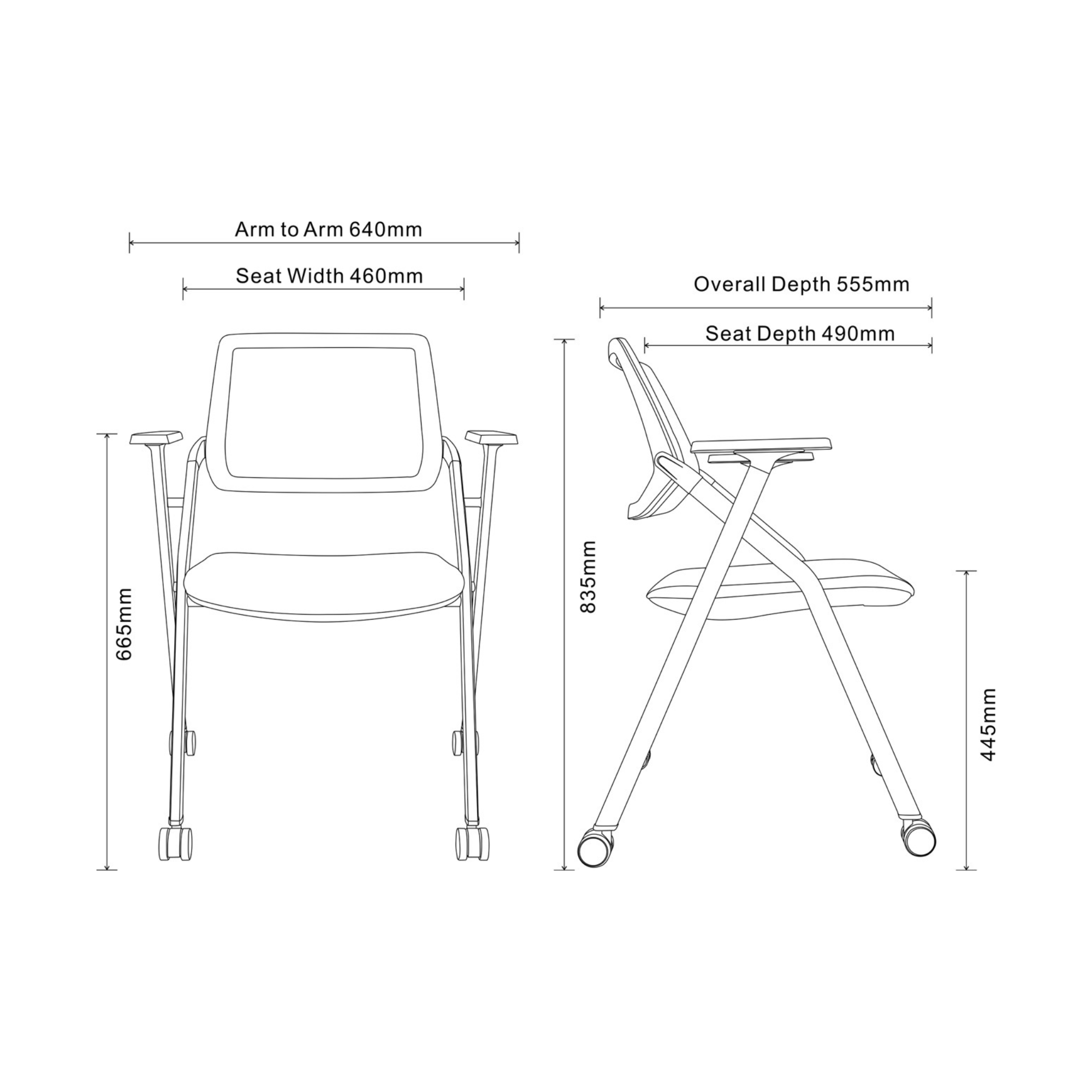 Air Mesh Back Training Chair