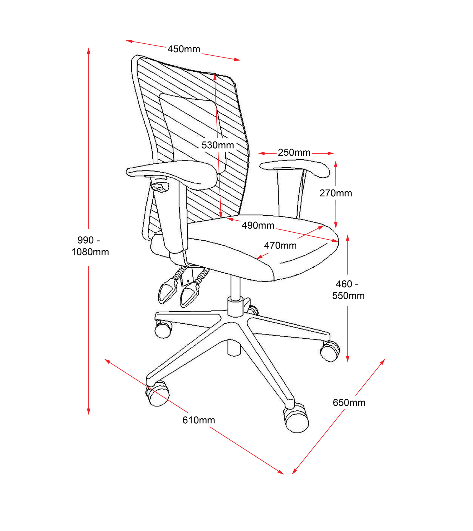AM100 Mesh Operator Chair