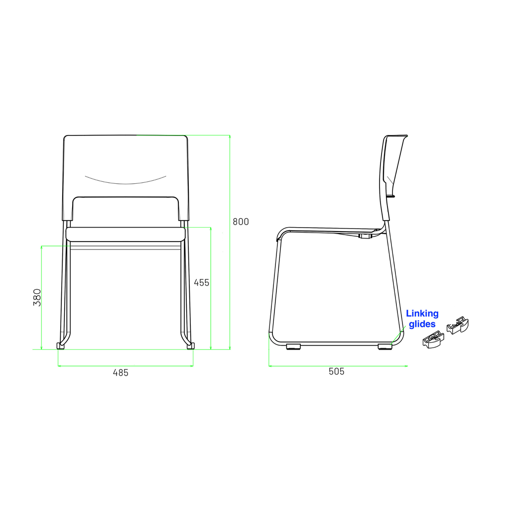 Apollo Sled Base Stacking Chair