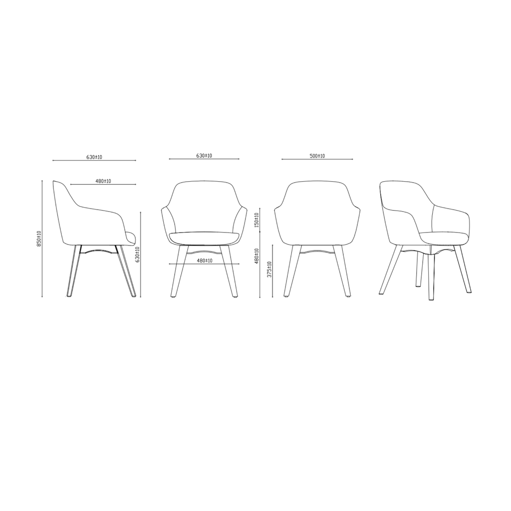 Aspen Timber 4 Leg Chair
