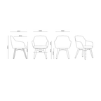 Aspen Timber 4 Leg Chair