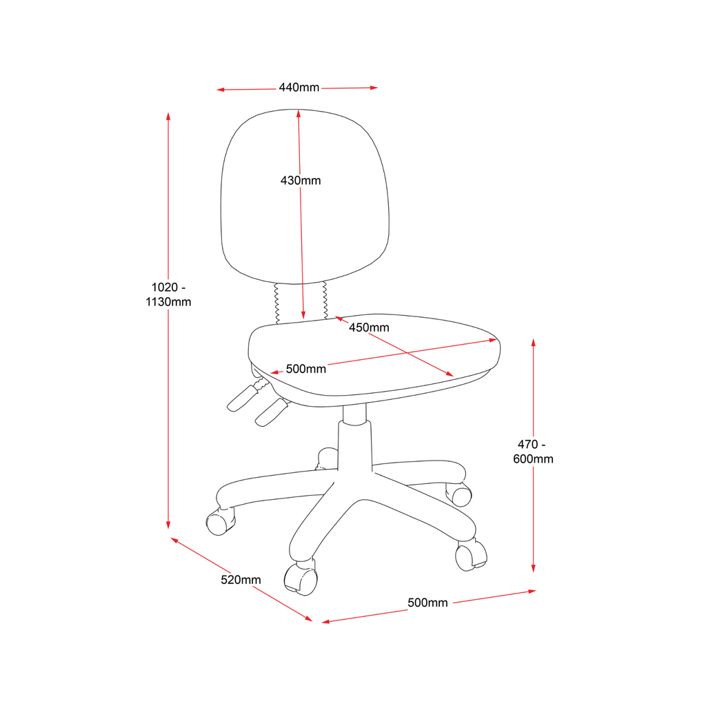 EC070BM Medium Back Operator Chair