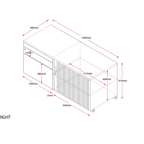 Go Steel Mobile Caddy - Right Tambour