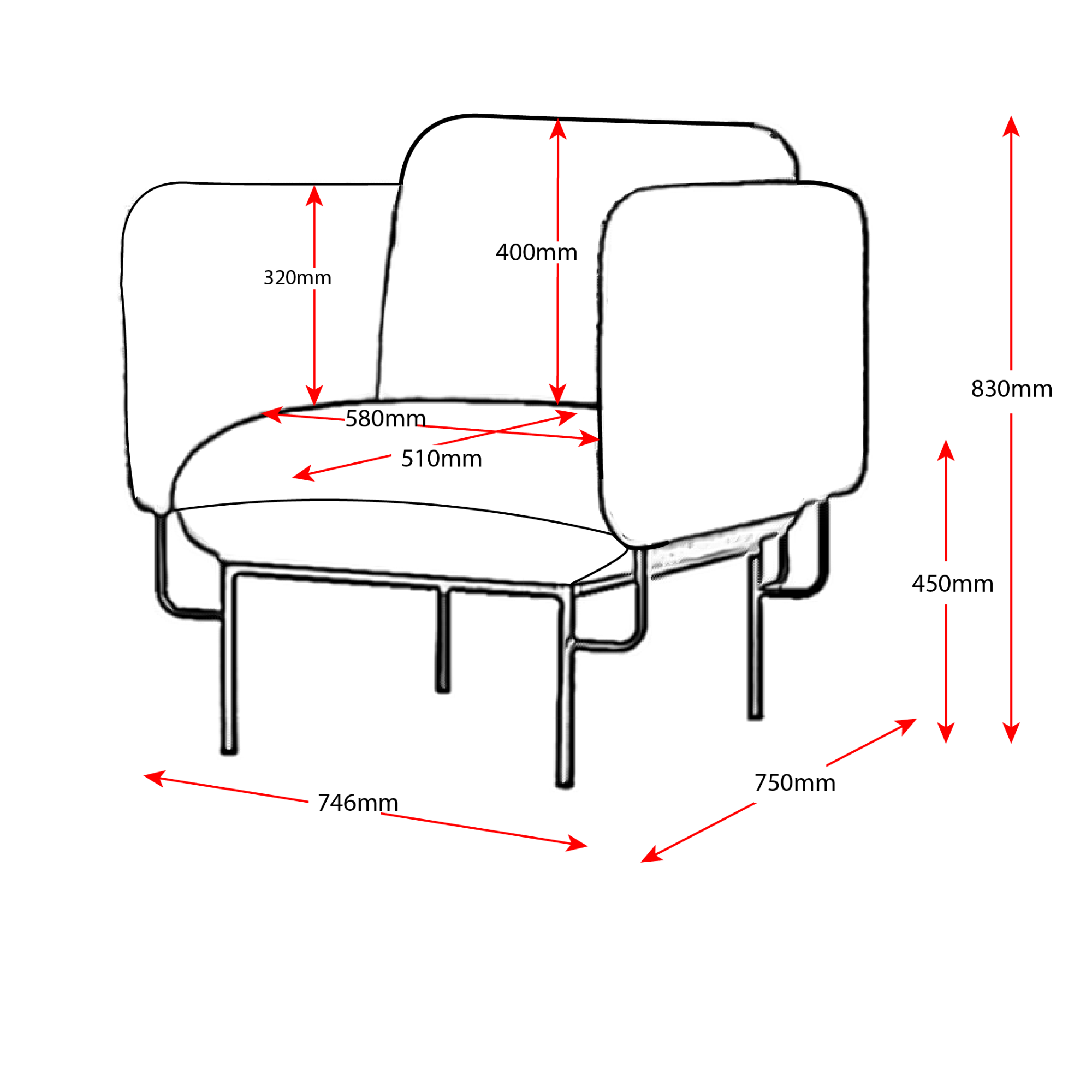 Capri 1 Seater Lounge