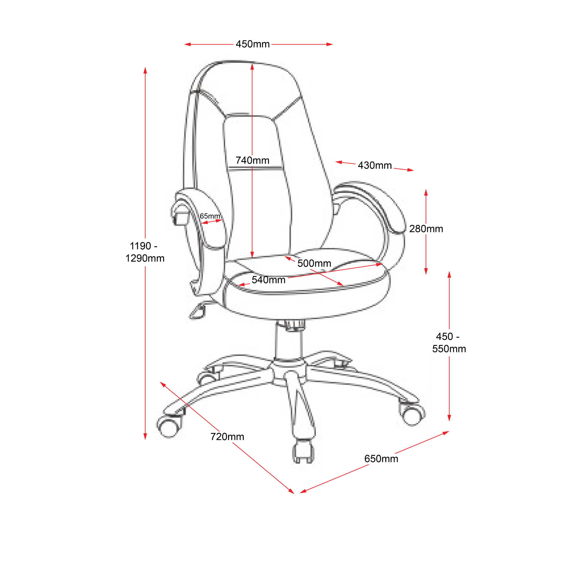 CL410 High Back Executive Chair