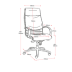 CL820 High Back PU Executive Chair