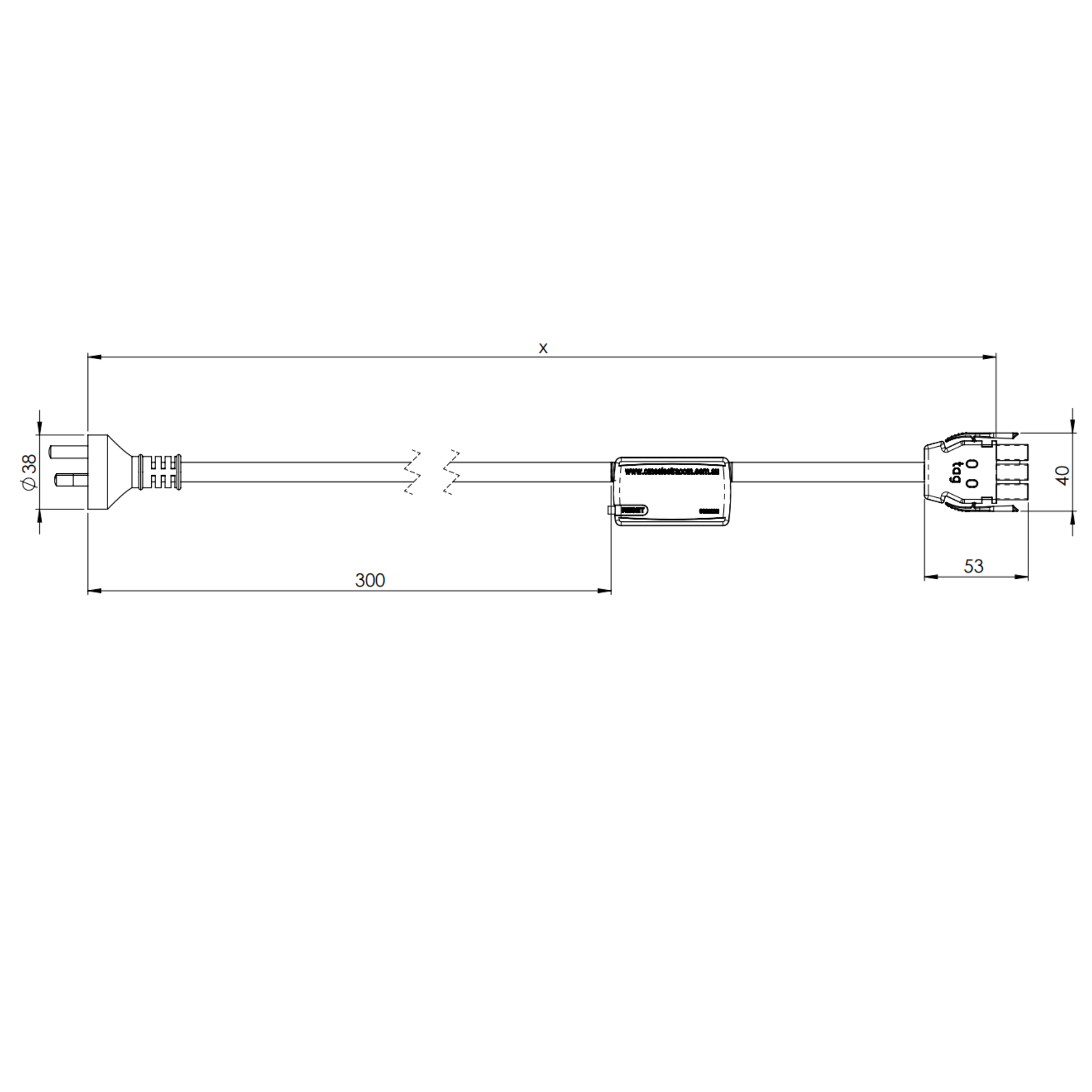 CMS 3 Pin Plug Leads