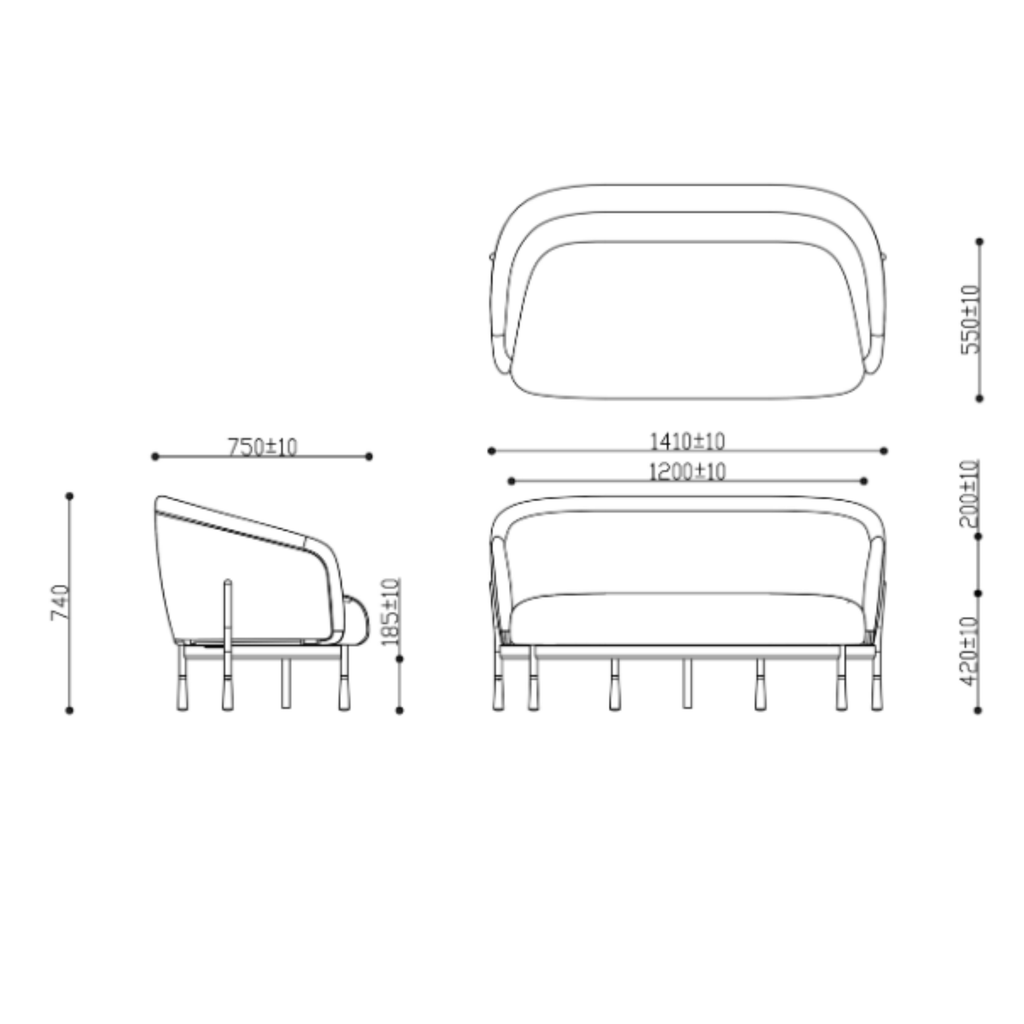 Cosmos 2 Seater Lounge