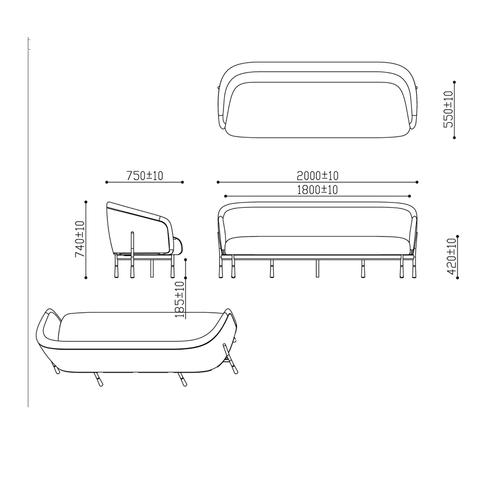 Cosmos 3 Seater Lounge