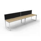 Deluxe Loop Leg 2 Person Inline Workstation