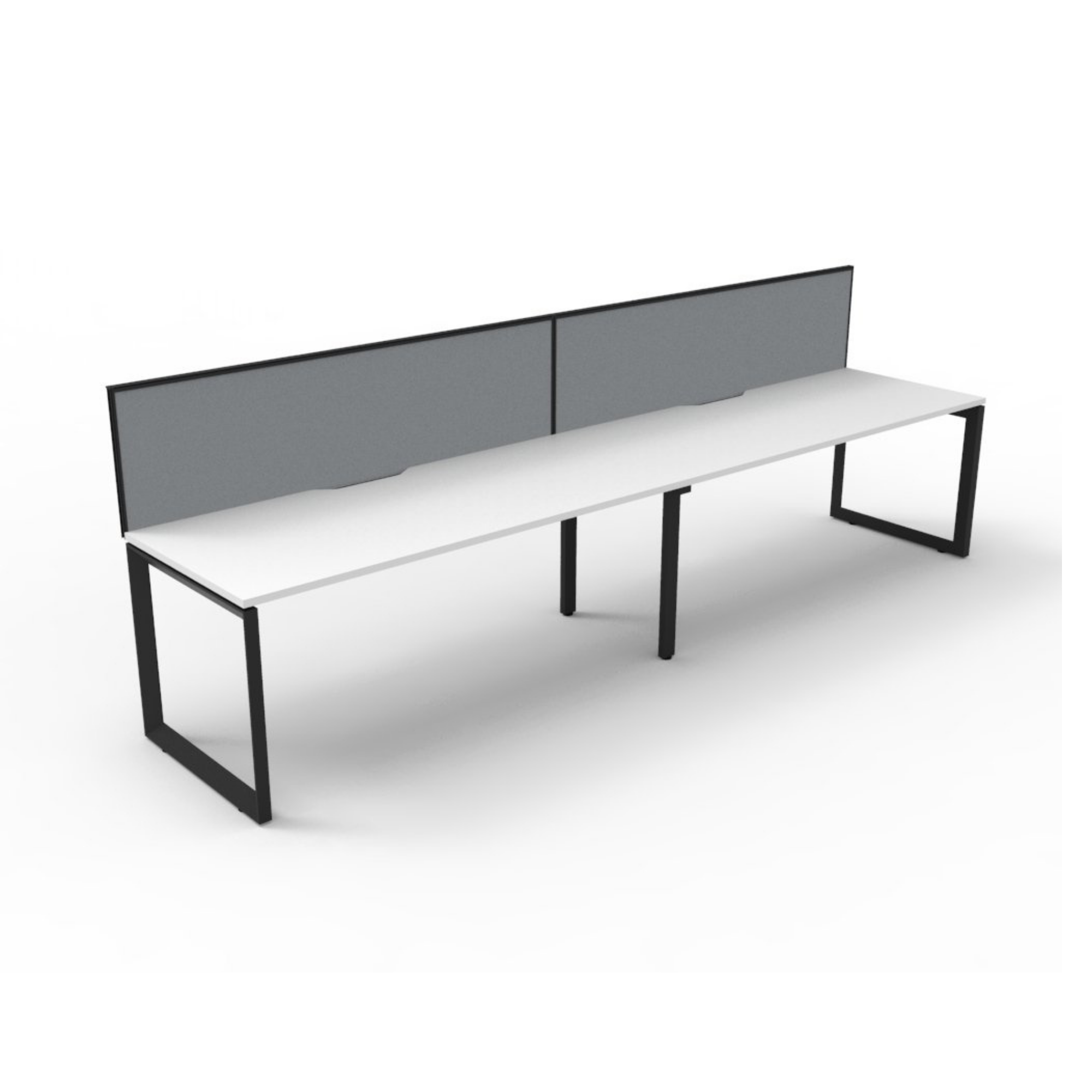 Deluxe Loop Leg 2 Person Inline Workstation