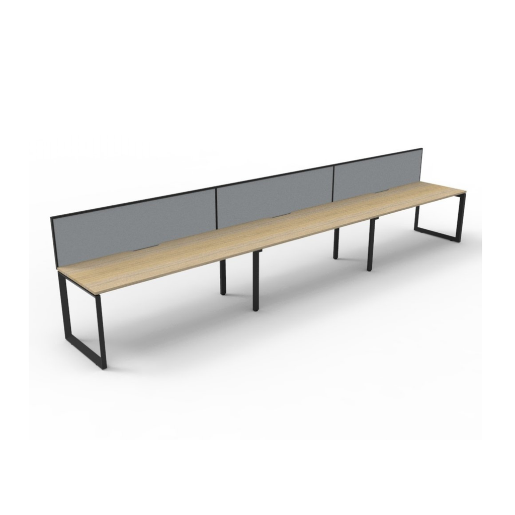 Deluxe Loop Leg 3 Person Inline Workstation