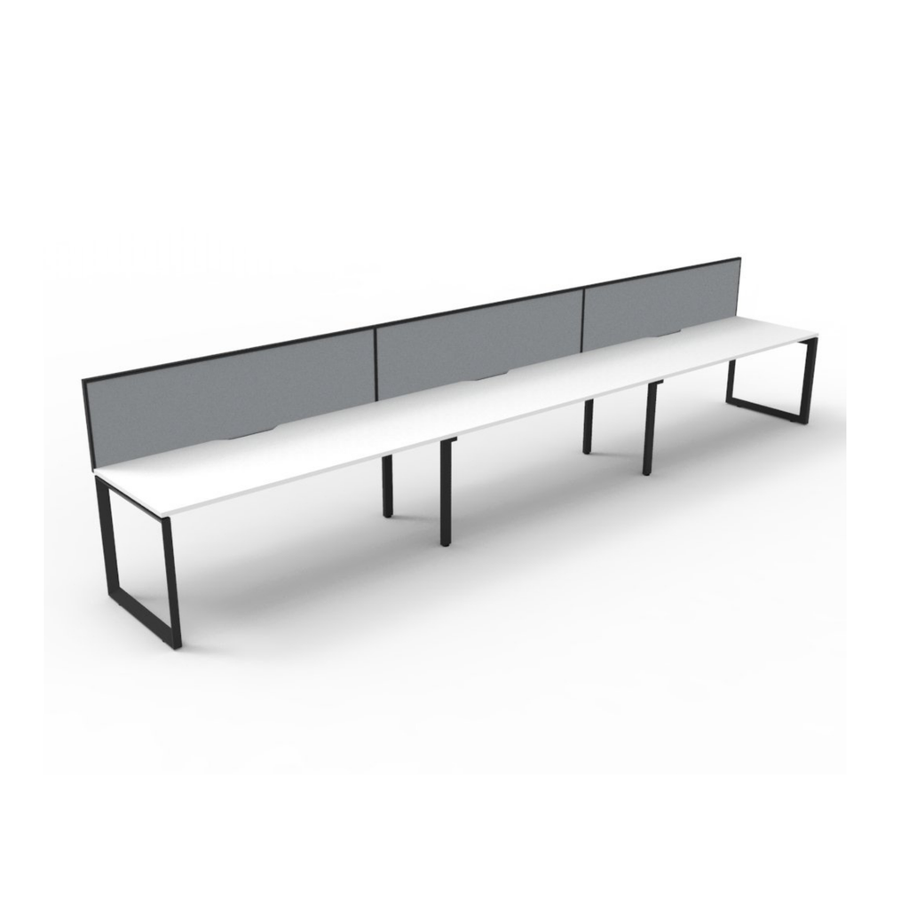 Deluxe Loop Leg 3 Person Inline Workstation
