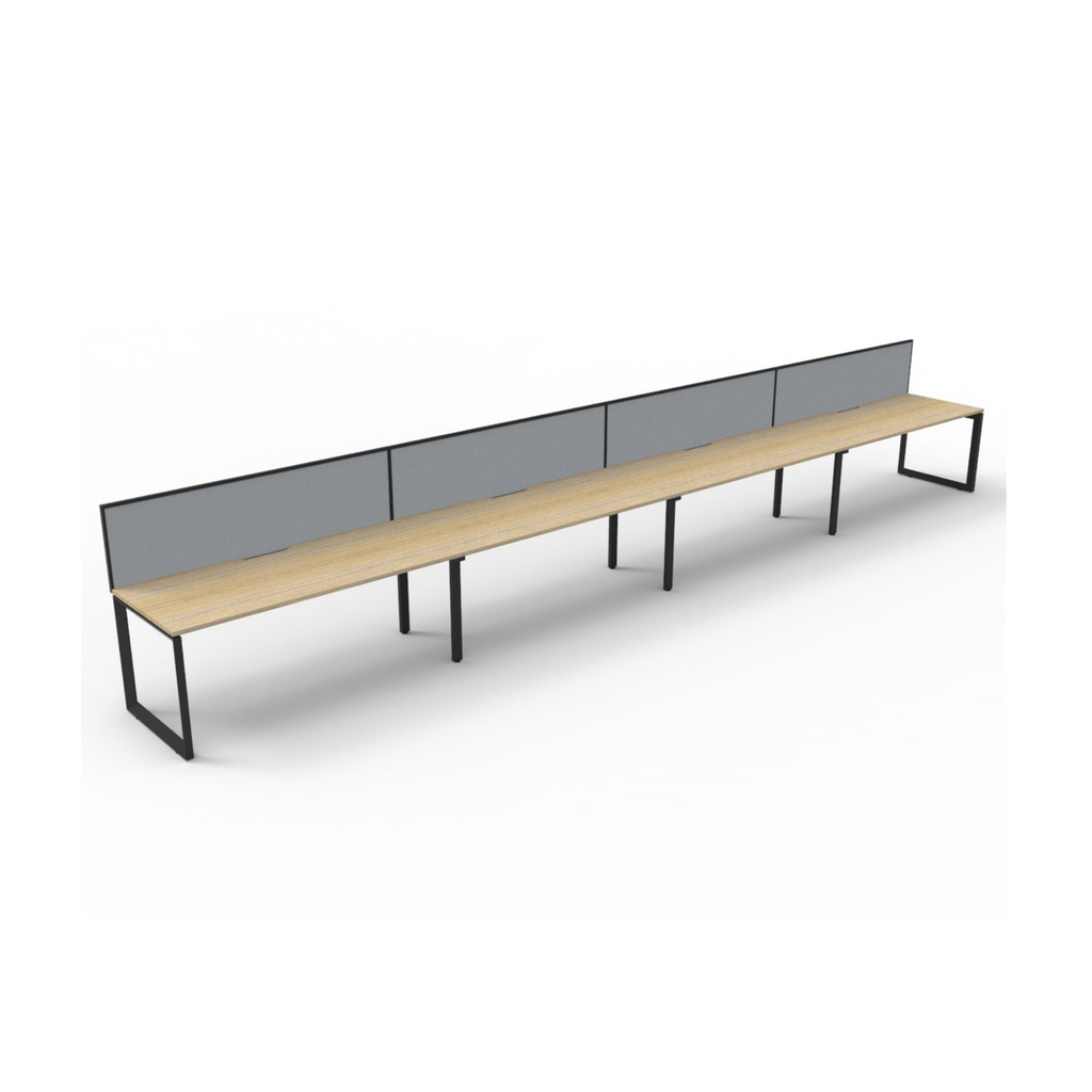 Deluxe Loop Leg 4 Person Inline Workstation