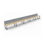 Deluxe Loop Leg 5 Person Inline Workstation