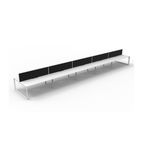 Deluxe Loop Leg 10 Person Back To Back Workstation
