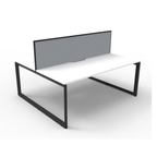 Deluxe Loop Leg 2 Person Back To Back Workstation