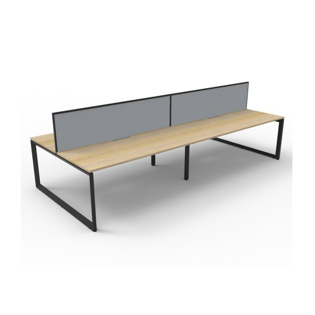 Deluxe Loop Leg 4 Person Back To Back Workstation