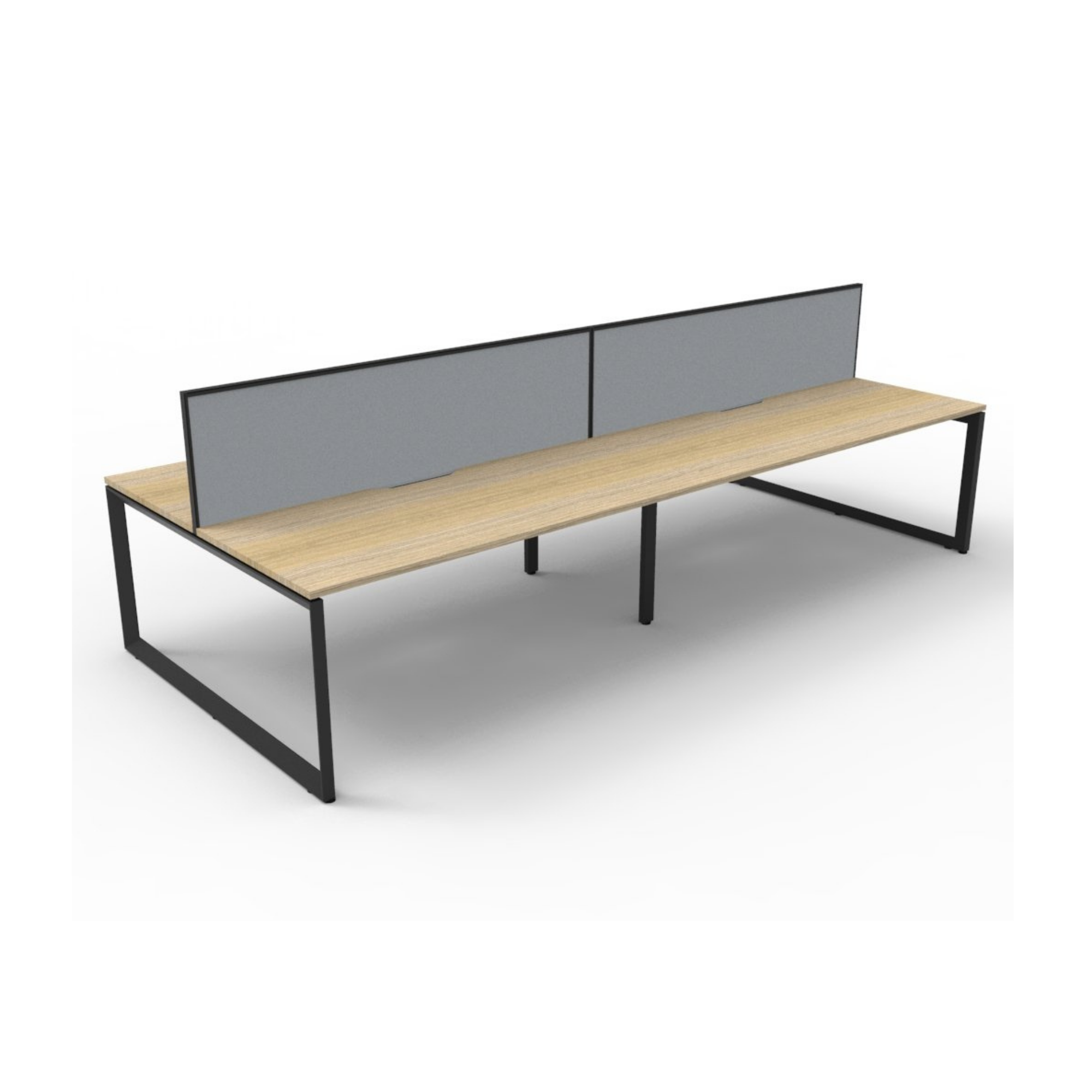 Deluxe Loop Leg 4 Person Back To Back Workstation