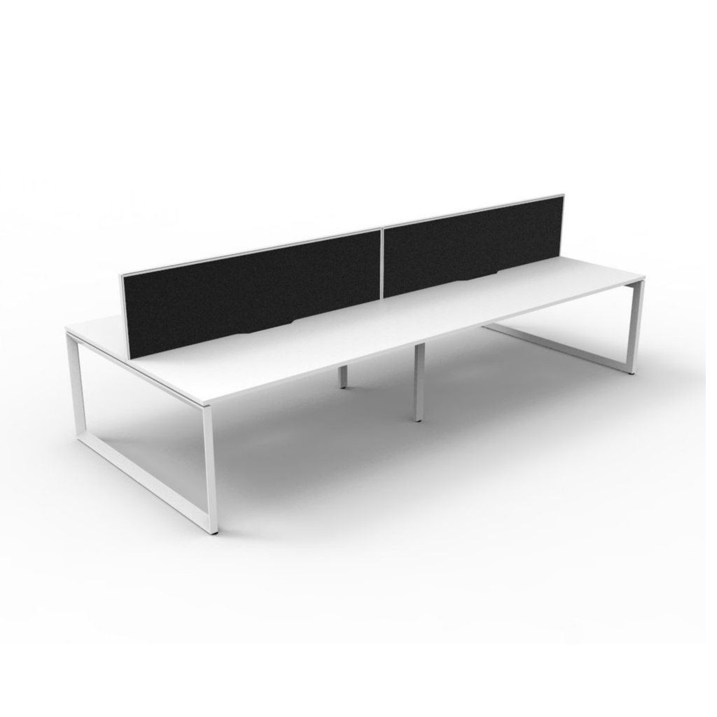 Deluxe Loop Leg 4 Person Back To Back Workstation
