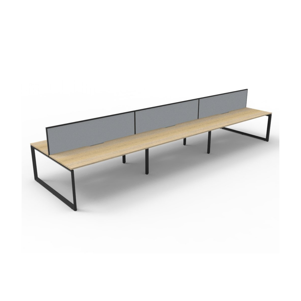 Deluxe Loop Leg 6 Person Back To Back Workstation