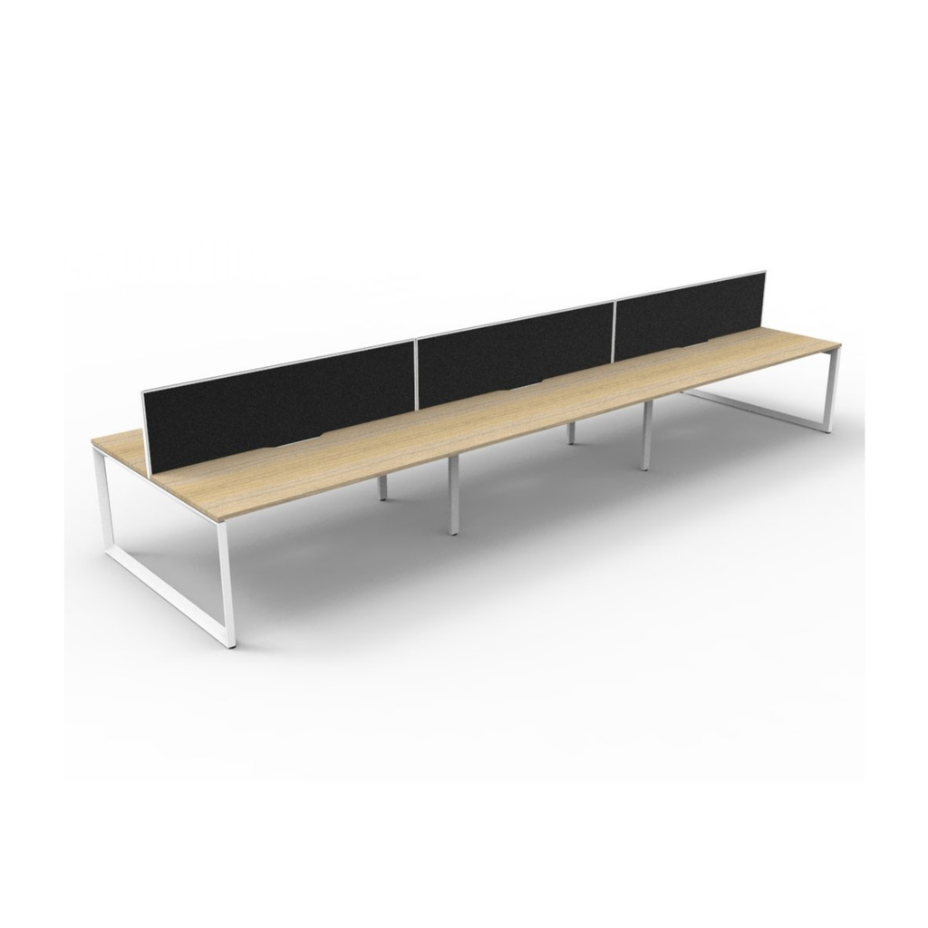 Deluxe Loop Leg 6 Person Back To Back Workstation