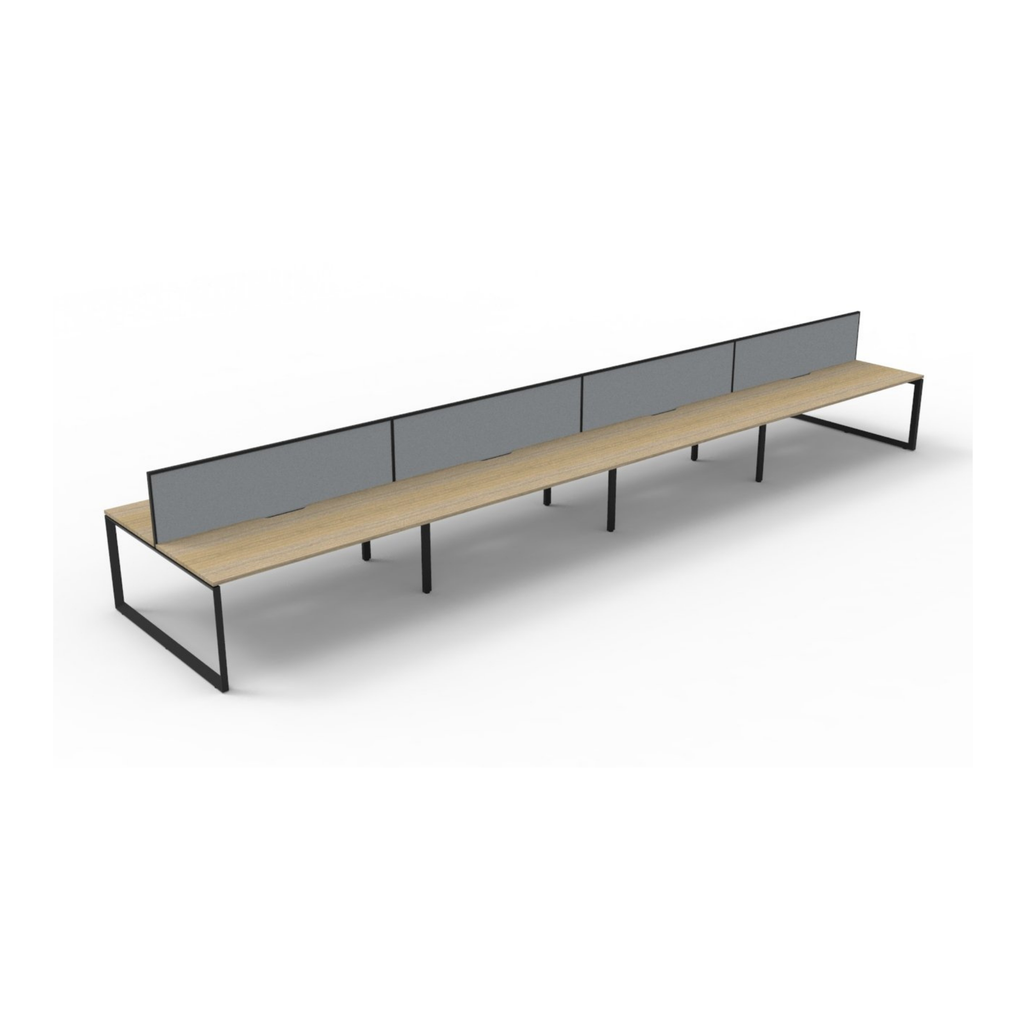 Deluxe Loop Leg 8 Person Back To Back Workstation