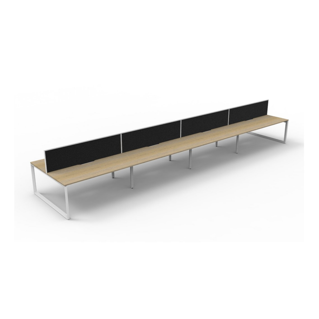 Deluxe Loop Leg 8 Person Back To Back Workstation