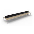 Deluxe Loop Leg 8 Person Back To Back Workstation