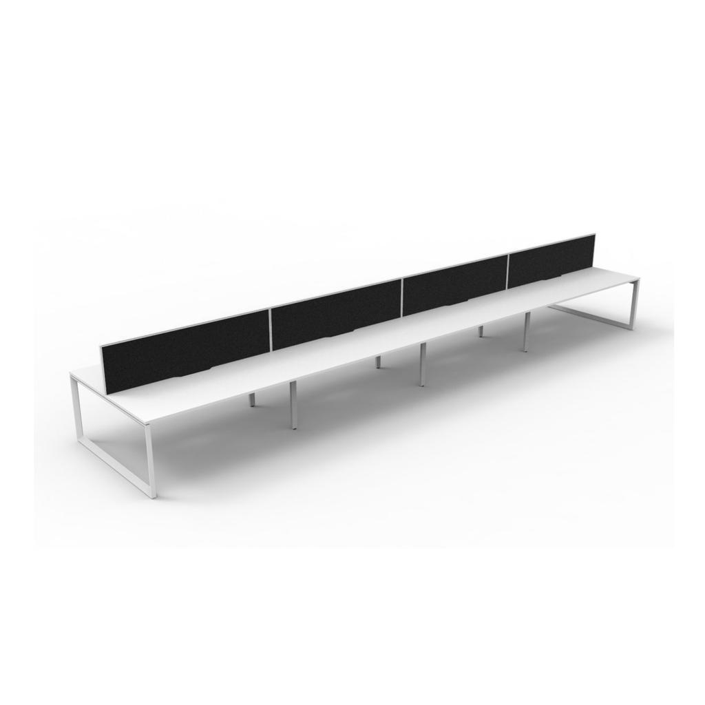 Deluxe Loop Leg 8 Person Back To Back Workstation