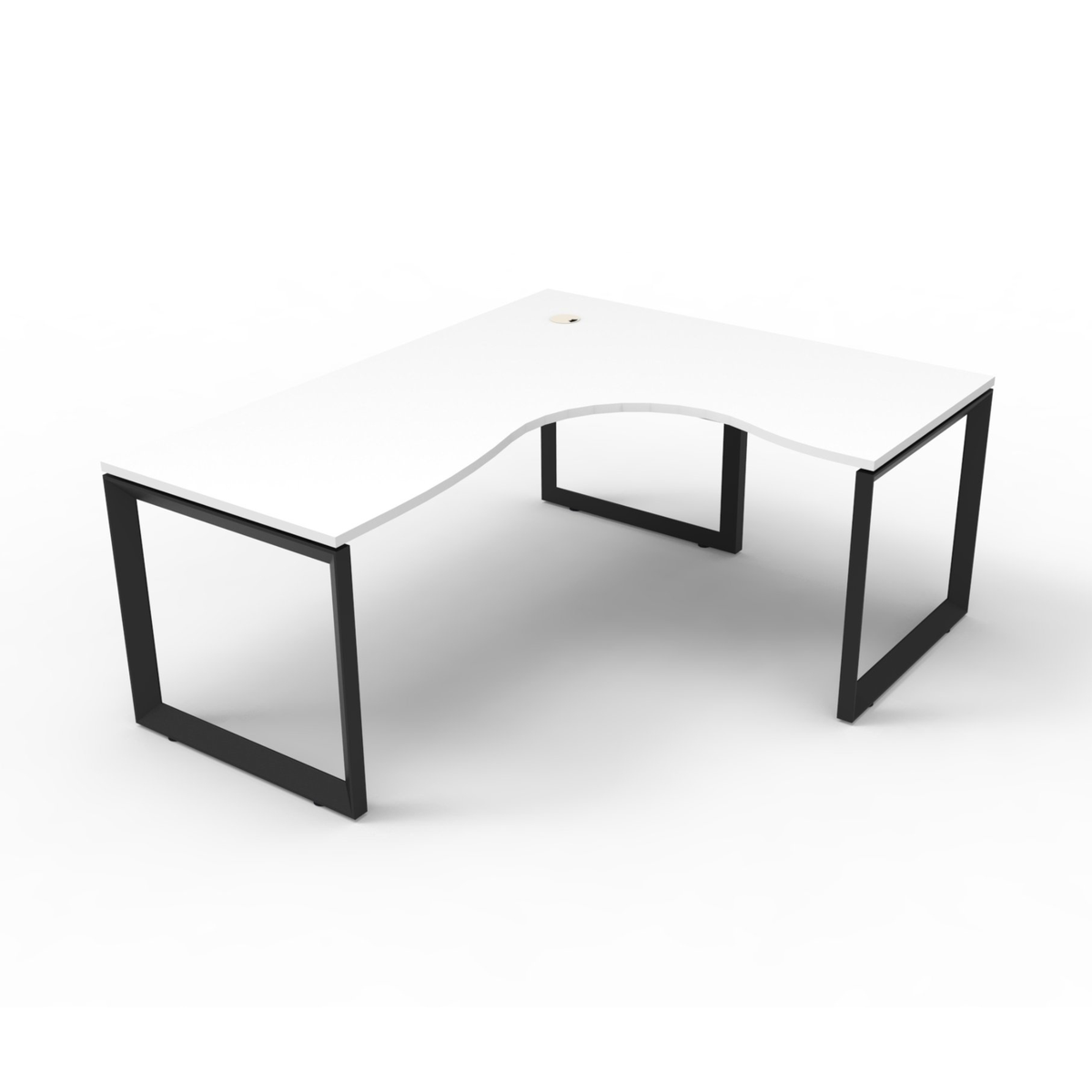 Deluxe Loop Leg Corner Workstation