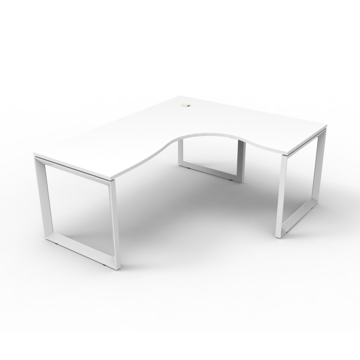Deluxe Loop Leg Corner Workstation