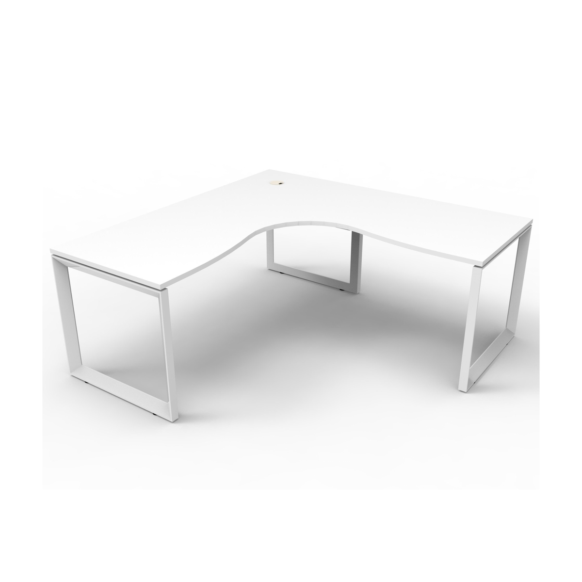 Deluxe Loop Leg Corner Workstation