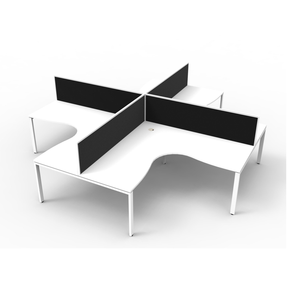 Deluxe Profile Leg 4 Person Corner Workstation