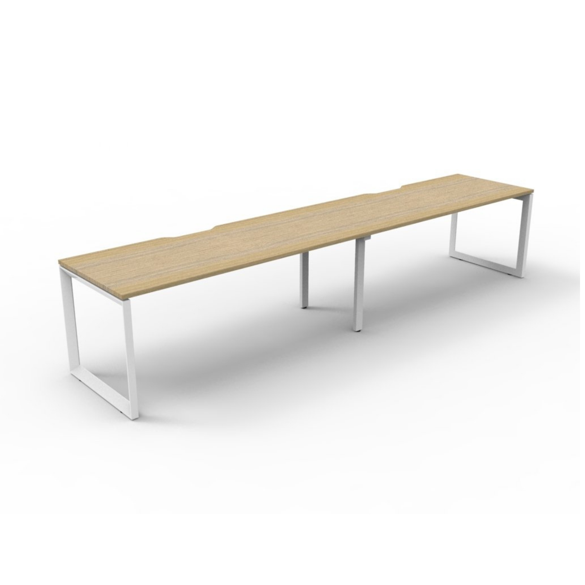 Deluxe Loop Leg 2 Person Inline Workstation