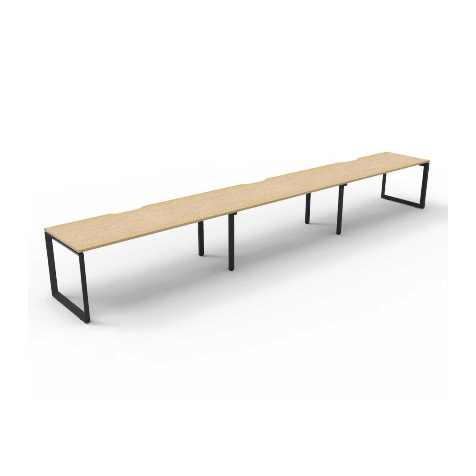 Deluxe Loop Leg 3 Person Inline Workstation