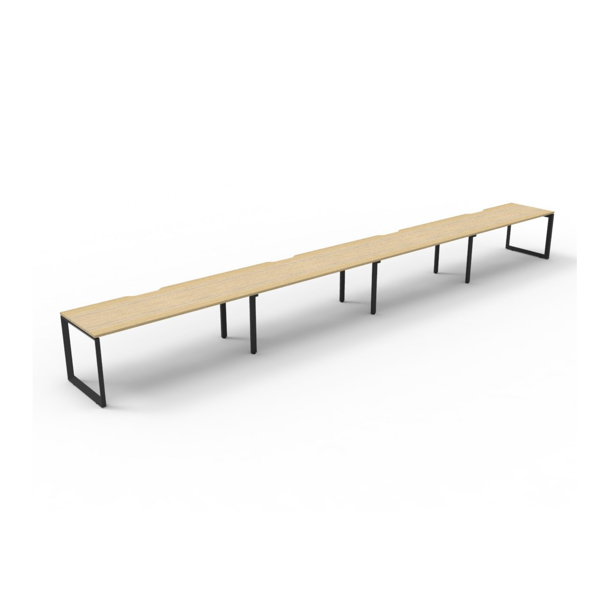 Deluxe Loop Leg 4 Person Inline Workstation