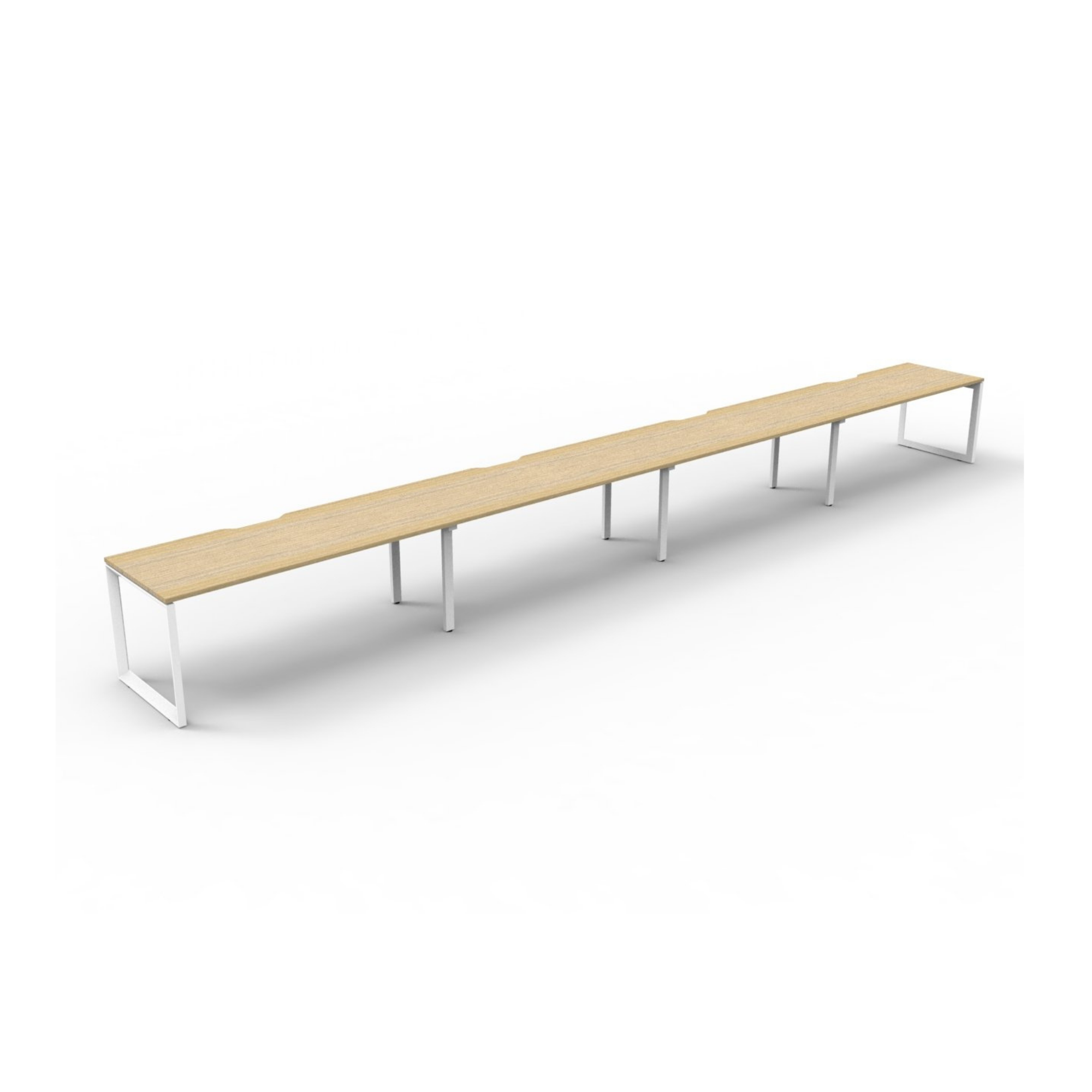Deluxe Loop Leg 4 Person Inline Workstation