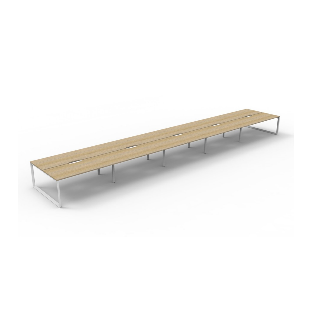 Deluxe Loop Leg 10 Person Back To Back Workstation