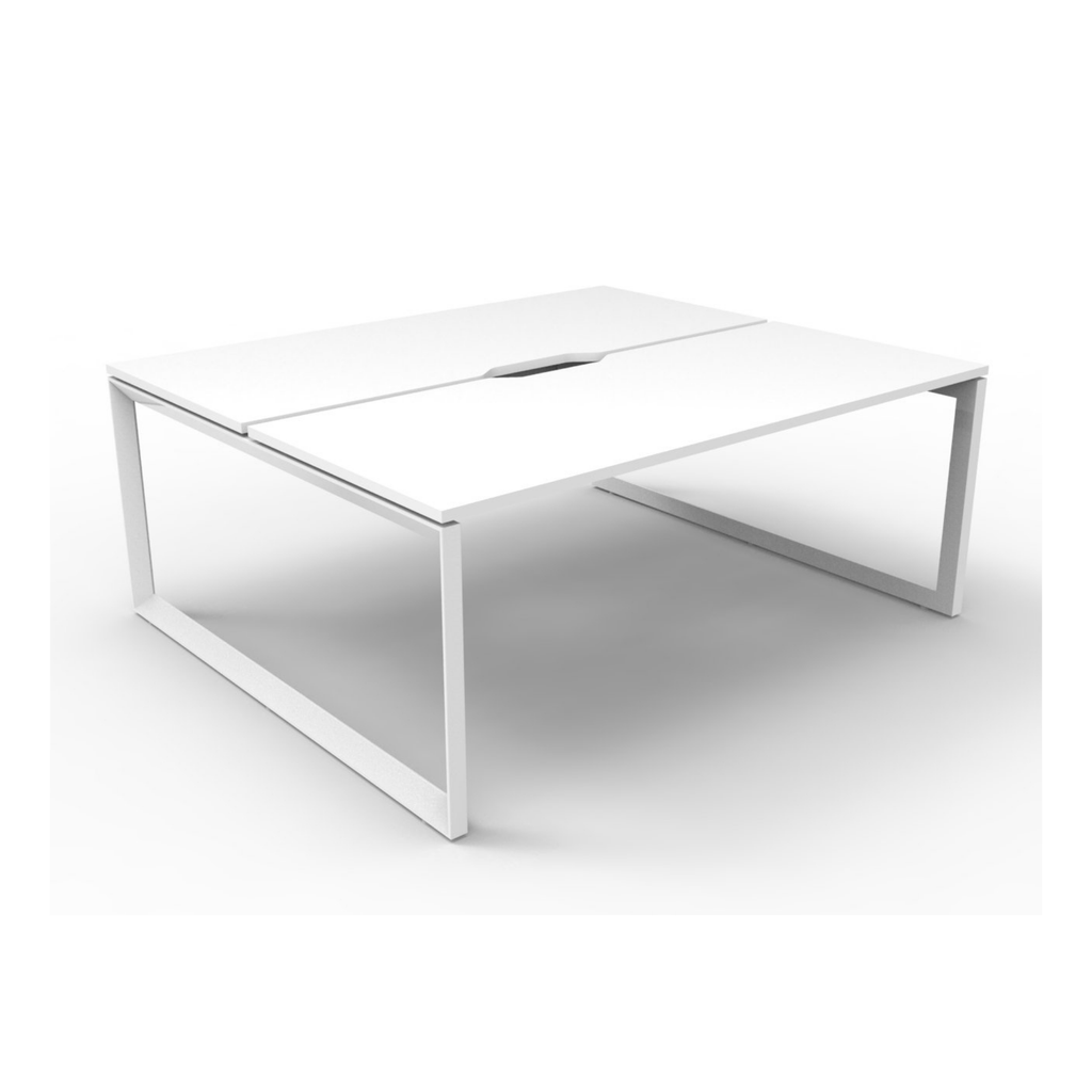 Deluxe Loop Leg 2 Person Back To Back Workstation