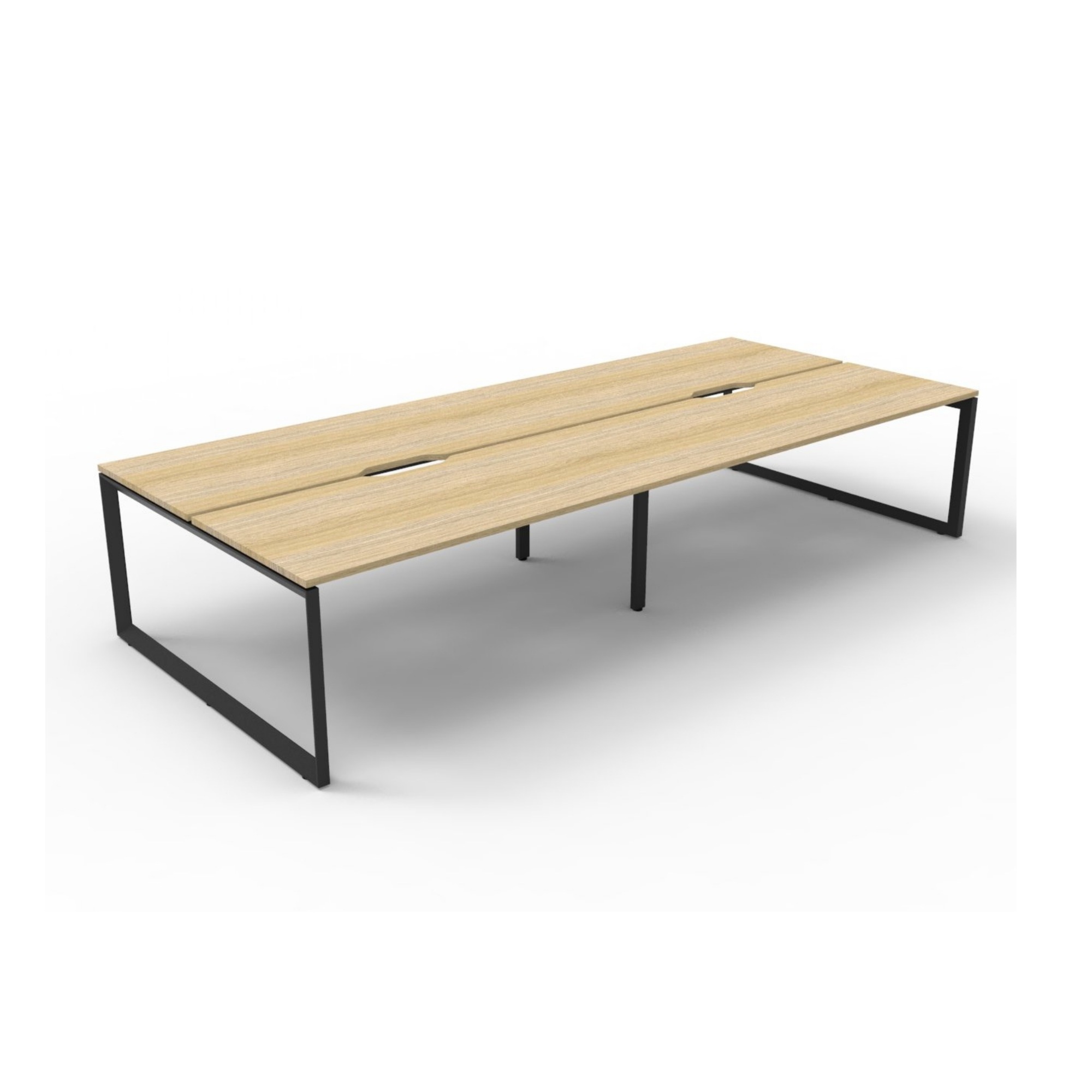 Deluxe Loop Leg 4 Person Back To Back Workstation