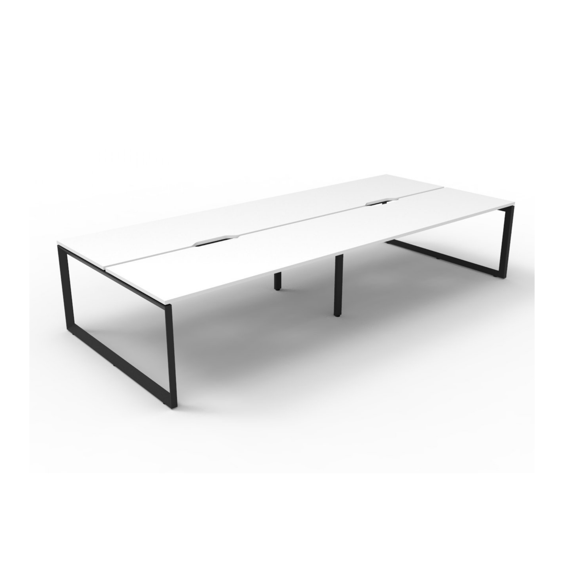 Deluxe Loop Leg 4 Person Back To Back Workstation