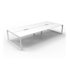 Deluxe Loop Leg 4 Person Back To Back Workstation