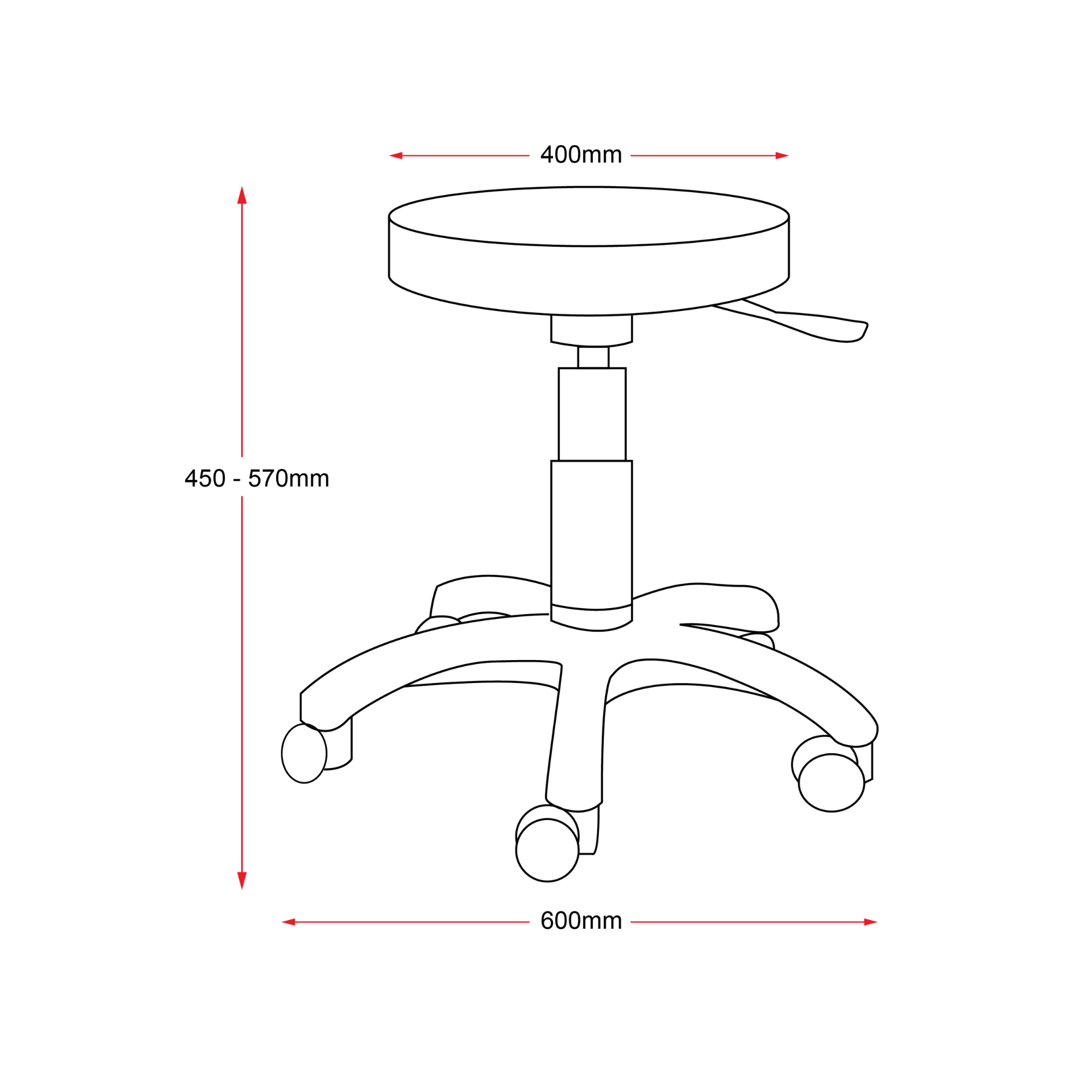 DS Desk Height Stool
