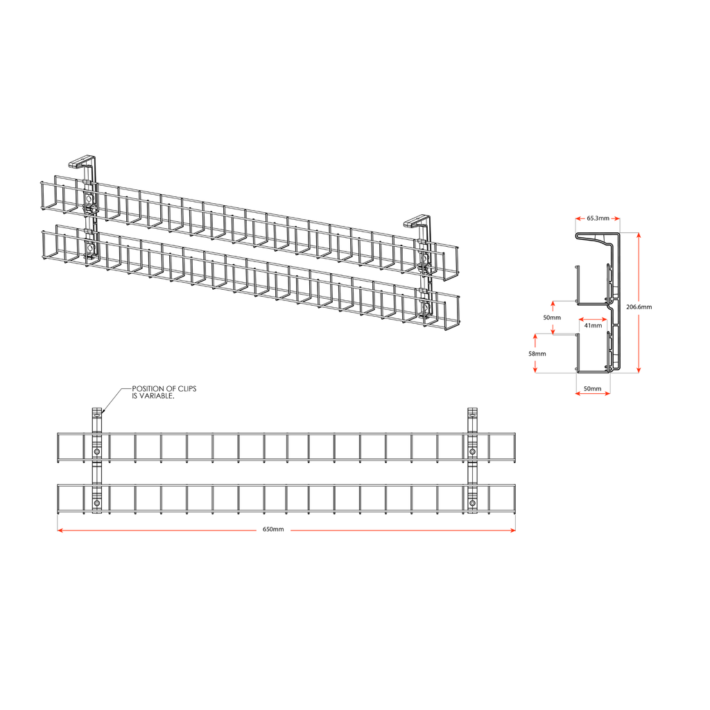 Dual Tier Cable Baskets